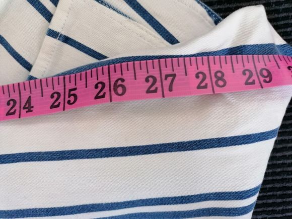 River Island Striped Jeans Size 12 Regular 29 Inch Leg Tapered Stretch - Picture 6 of 8